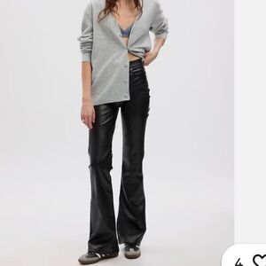 GAP Black Vegan Leather 70s Flare
High Rise Pants, size 31